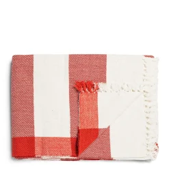 Discount Daylesford Organic Abbey Stripe Blanket Fox Red
