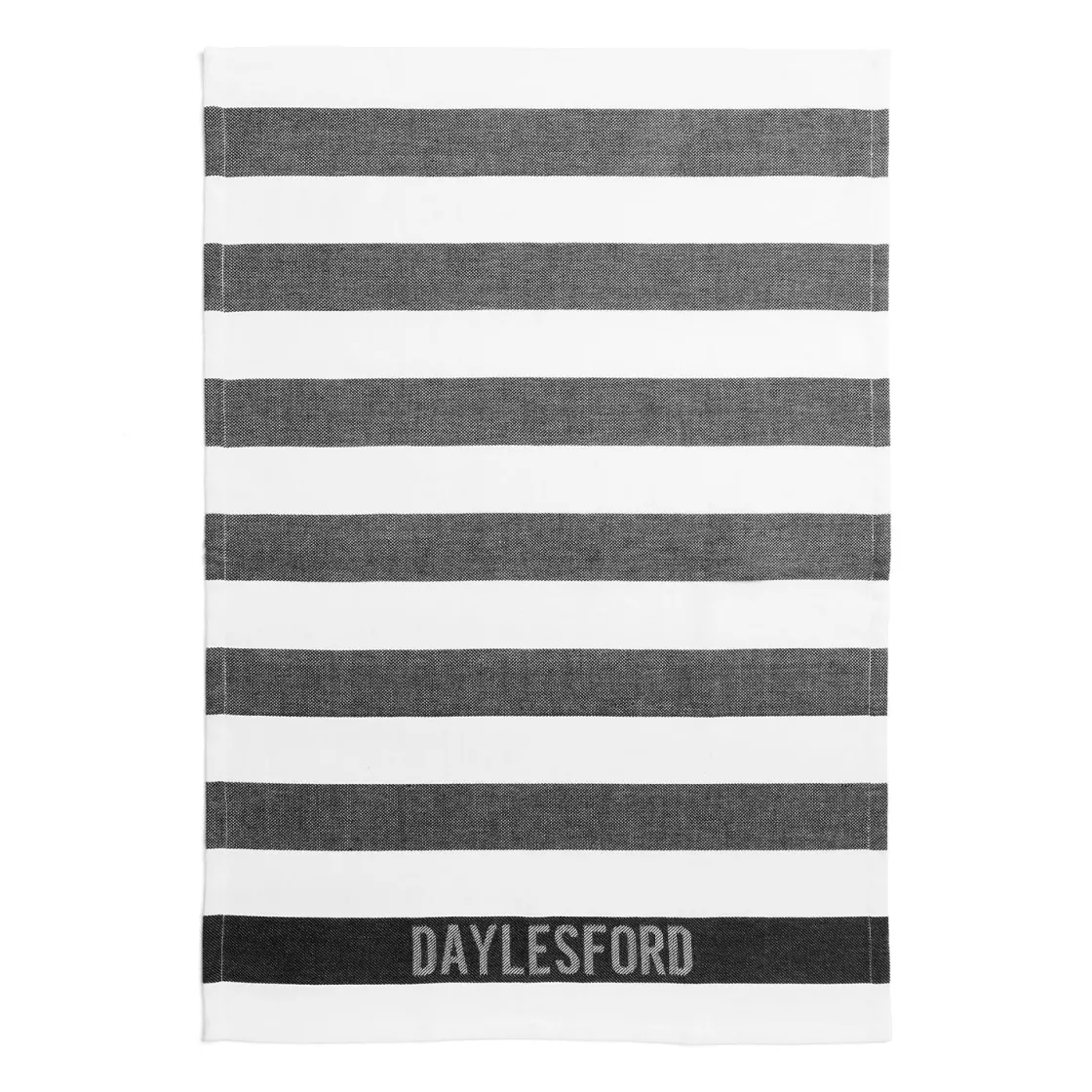 Discount Daylesford Organic Black & White Stripe Tea Towel