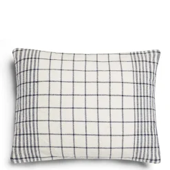 Online Daylesford Organic Checkmate Cushion Navy