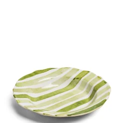 Clearance Daylesford Organic Circus Stripe Green Large Bowl