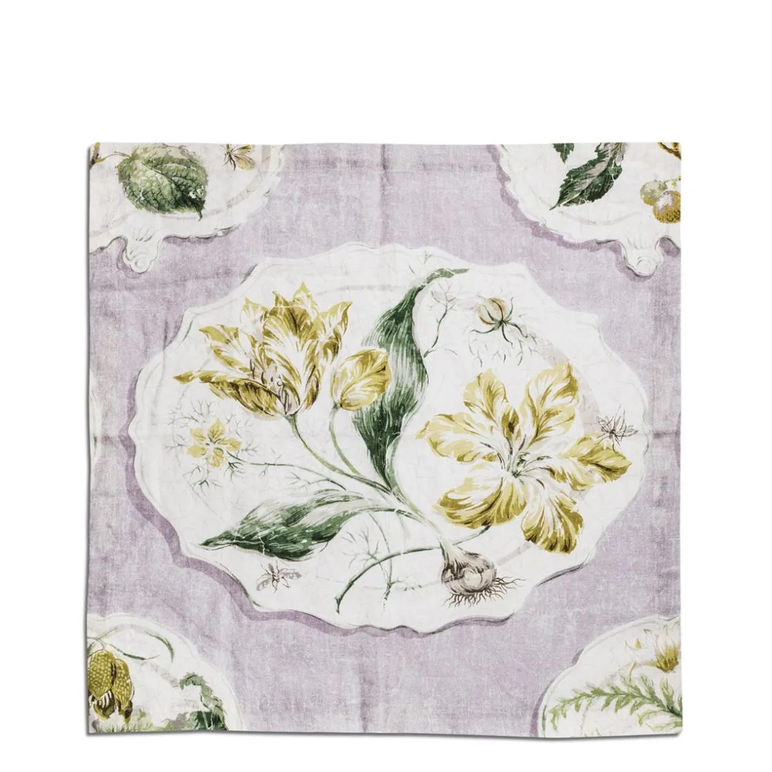 Daylesford Organic Daylesford x Colefax Quince Garden Napkin in Lilac With Tulips