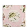 Best Daylesford Organic Daylesford X Colefax Quince Garden Napkin in Pink with Fern