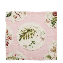 Best Daylesford Organic Daylesford X Colefax Quince Garden Napkin in Pink with Fern