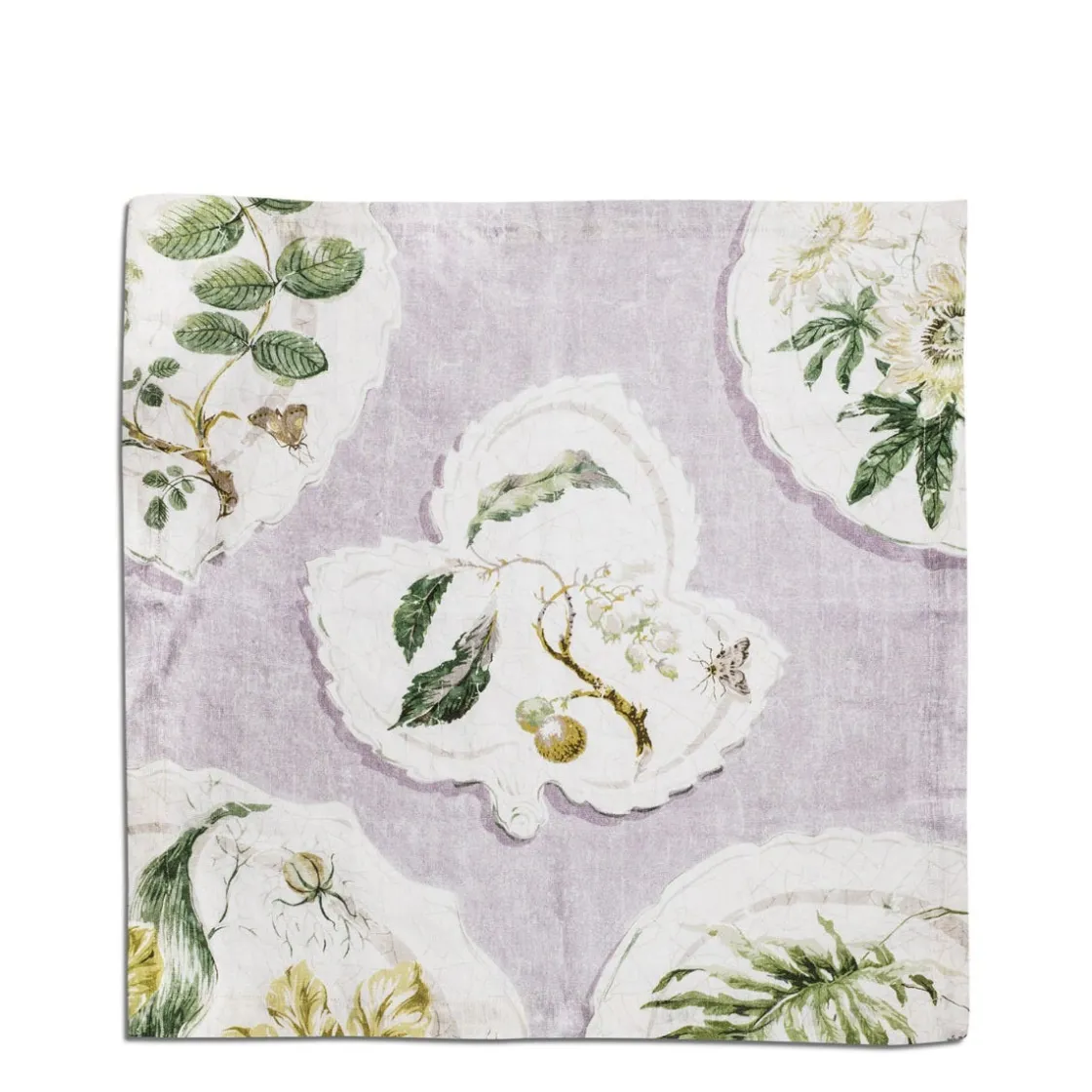 Discount Daylesford Organic Daylesford x Colefax Quince Garden Napkin in Lilac With Hazel