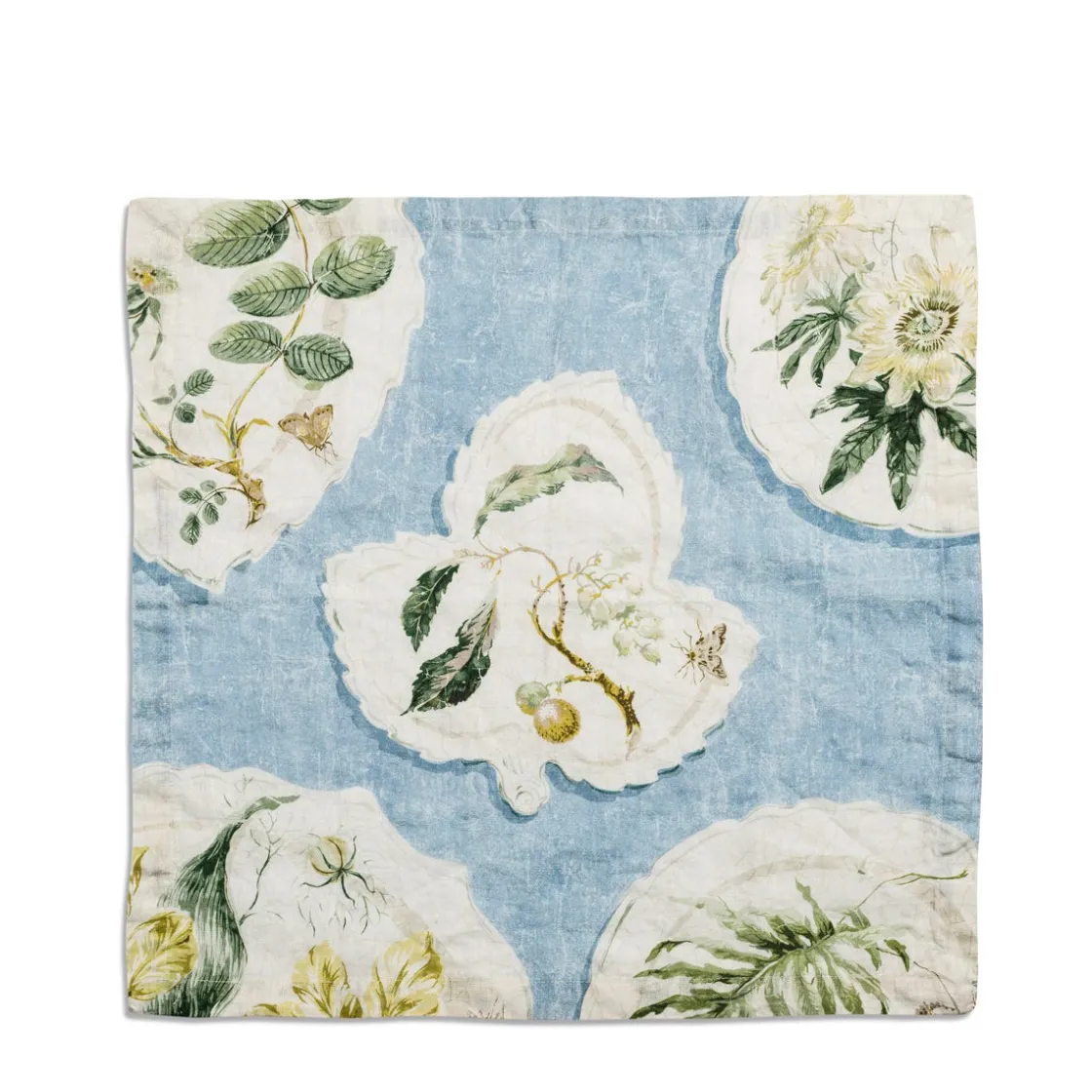 Discount Daylesford Organic Daylesford X Colefax Quince Garden Napkin in Blue with Hazel