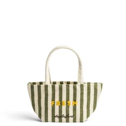 New Daylesford Organic Fresh Stripe Mini Bag Green