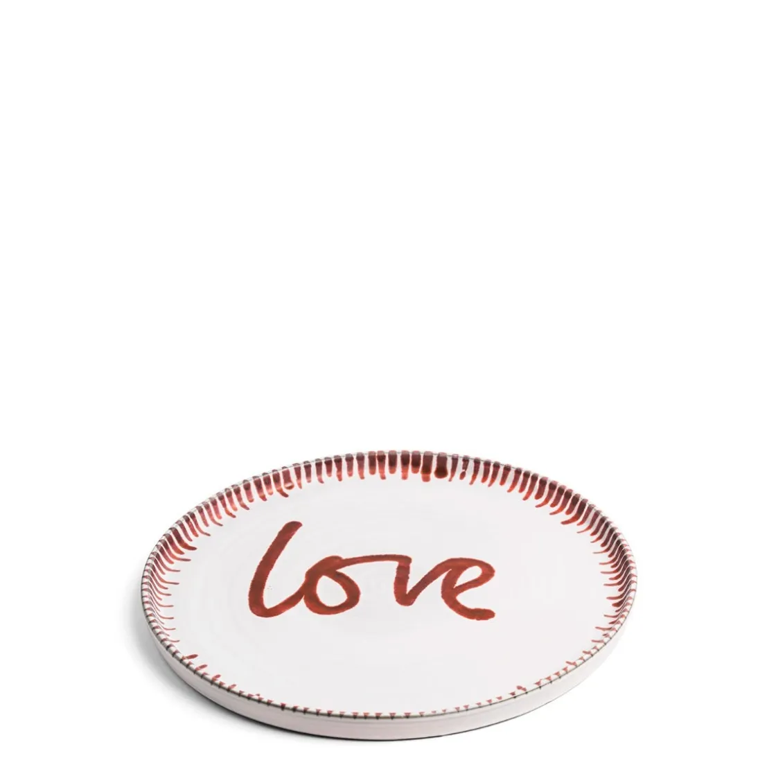 Clearance Daylesford Organic Galley Love Red Side Plate