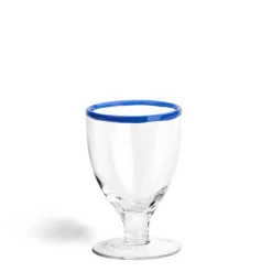 Daylesford Organic Idbury Wine Glass Blue Rim