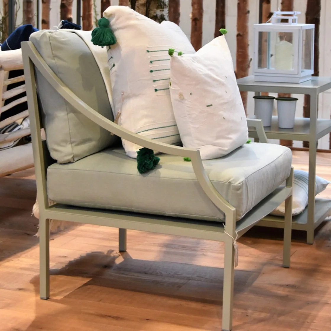 Sale Daylesford Organic Kingham Armchair, Cotswold Green