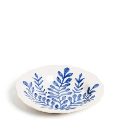 Online Daylesford Organic Leaf Shallow Bowl Blue