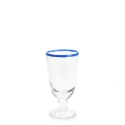 Sale Daylesford Organic Ledbury Wine Glass Blue Tipped