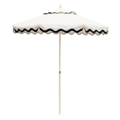 New Daylesford Organic Market Umbrella White Scallop