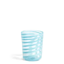 Best Daylesford Organic Murano Light Blue Spiral Stripe Glass