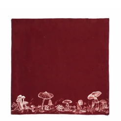 Hot Daylesford Organic Mushroom Napkin Claret