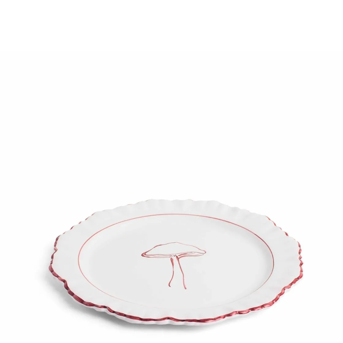 Outlet Daylesford Organic Mushroom Parasol Plate Claret