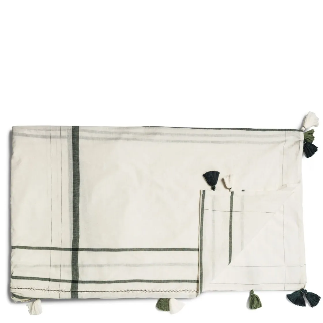 Daylesford Organic Nila Margin Tablecloth Green