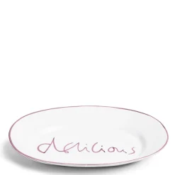 Clearance Daylesford Organic Oddington Delicious Platter Oval Lilac Ceramic