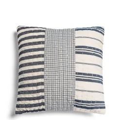Outlet Daylesford Organic Patchwork Cushion Navy & White