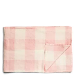 Discount Daylesford Organic Pink & White Check Tablecloth