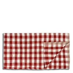Best Daylesford Organic Portobello Gingham Tablecloth Red
