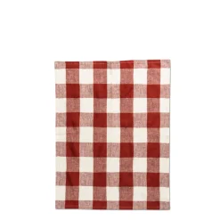 Sale Daylesford Organic Portobello Gingham Tea Towel Red