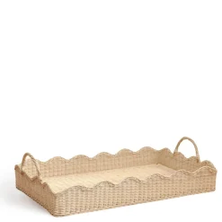 Clearance Daylesford Organic Scalloped Tray Rattan
