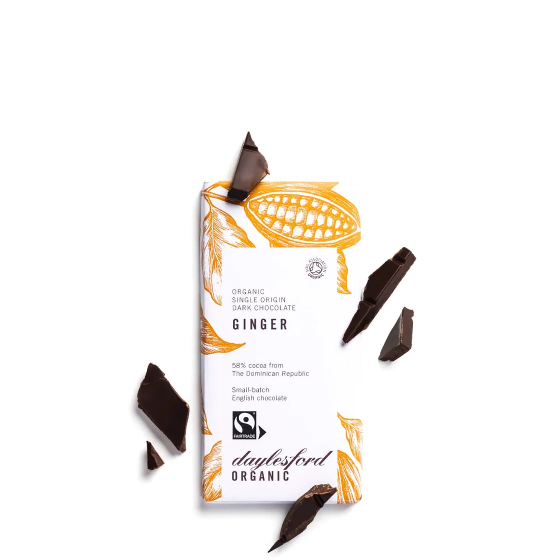 Outlet Daylesford Organic Single Origin Dark Chocolate Ginger Bar