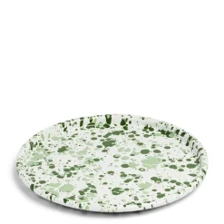 Clearance Daylesford Organic Splatter Tray Green Enamel