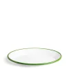 New Daylesford Organic White & Green Enamel Oval Plate