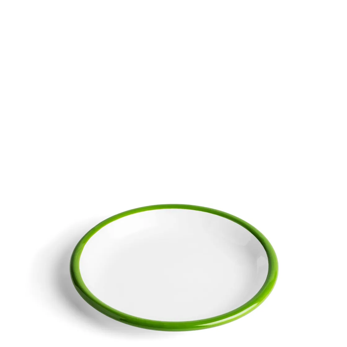 Discount Daylesford Organic White & Green Enamel Plate 20cm