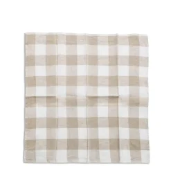 Discount Daylesford Organic White & Natural Check Napkin
