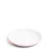 Outlet Daylesford Organic White & Pink Enamel Plate 26cm