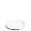 Discount Daylesford Organic White & Pink Enamel Plate 20cm