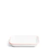 Best Daylesford Organic White & Pink Enamel Rectangular Dish 21cm
