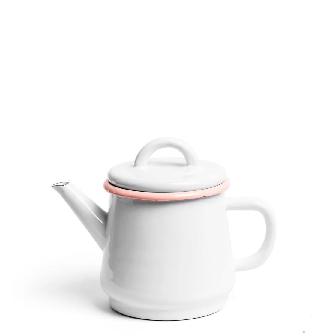 Discount Daylesford Organic White & Pink Enamel Teapot